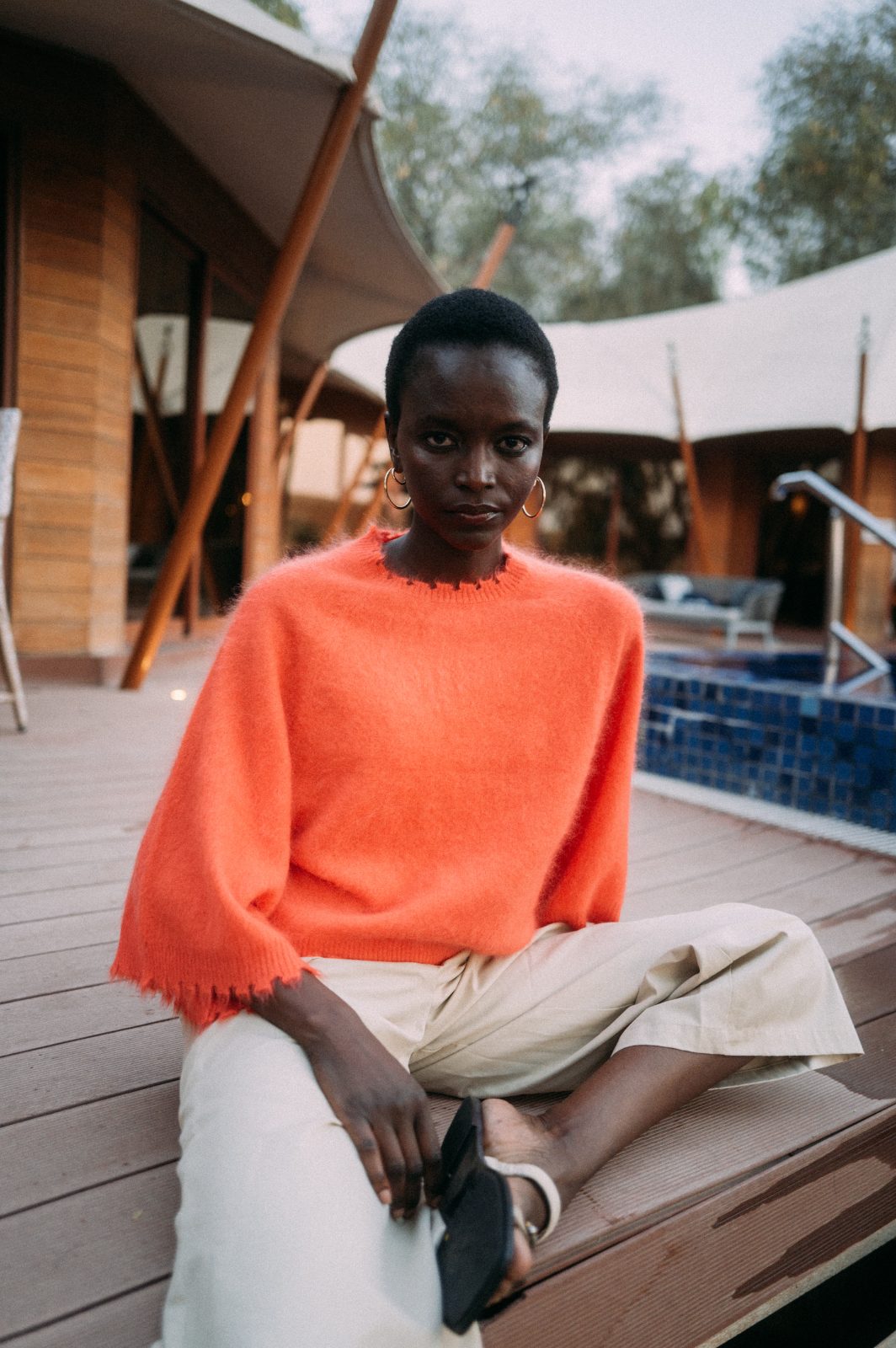 Coral knit in the last light